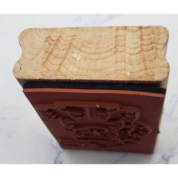 Westwater Enterprises Christmas Gift Kitty Cat Wood Mounted Rubber Stamp - Picture 2 of 7